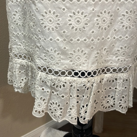 White Eyelet Lace Skirt TRN20 - Picture 2 of 6
